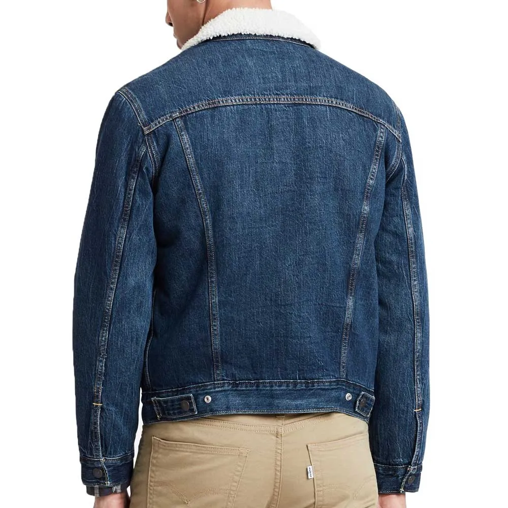 Levi’s Type 3 Sherpa Trucker Jacket In Palmer Blue - 16365-0105