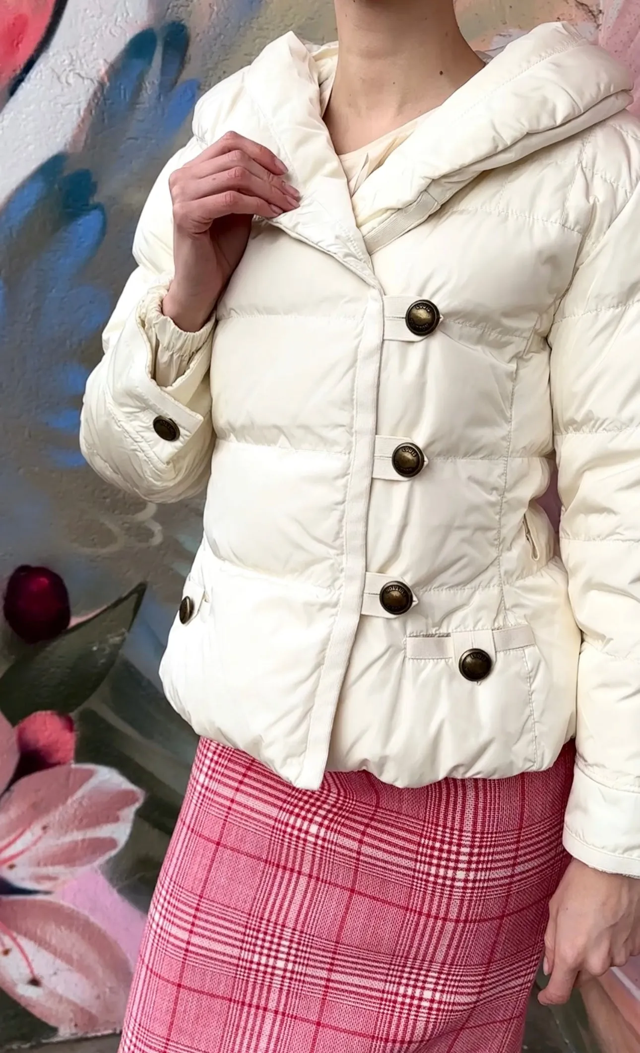 Louis Vuitton Ivory Down Filled Puffer Jacket - S