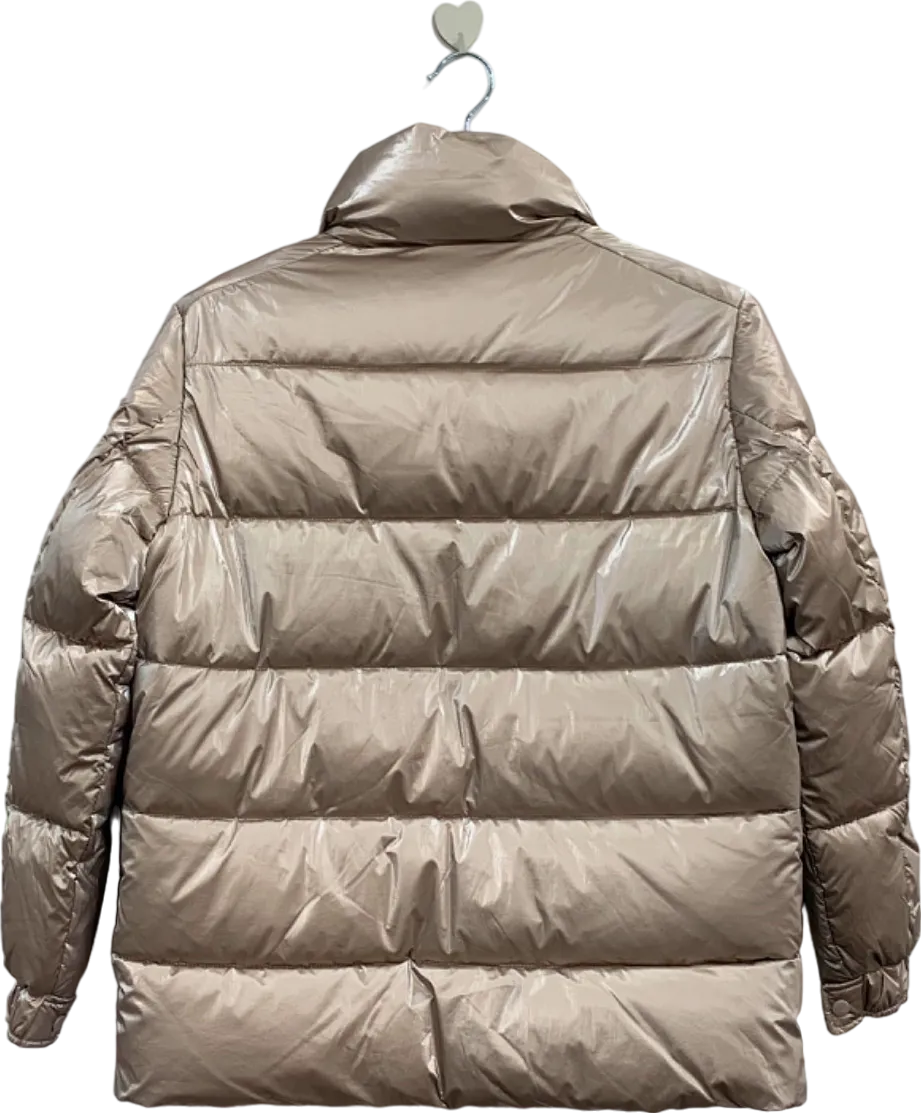 Mango champagne water repellent Puffer Jacket UK Size S