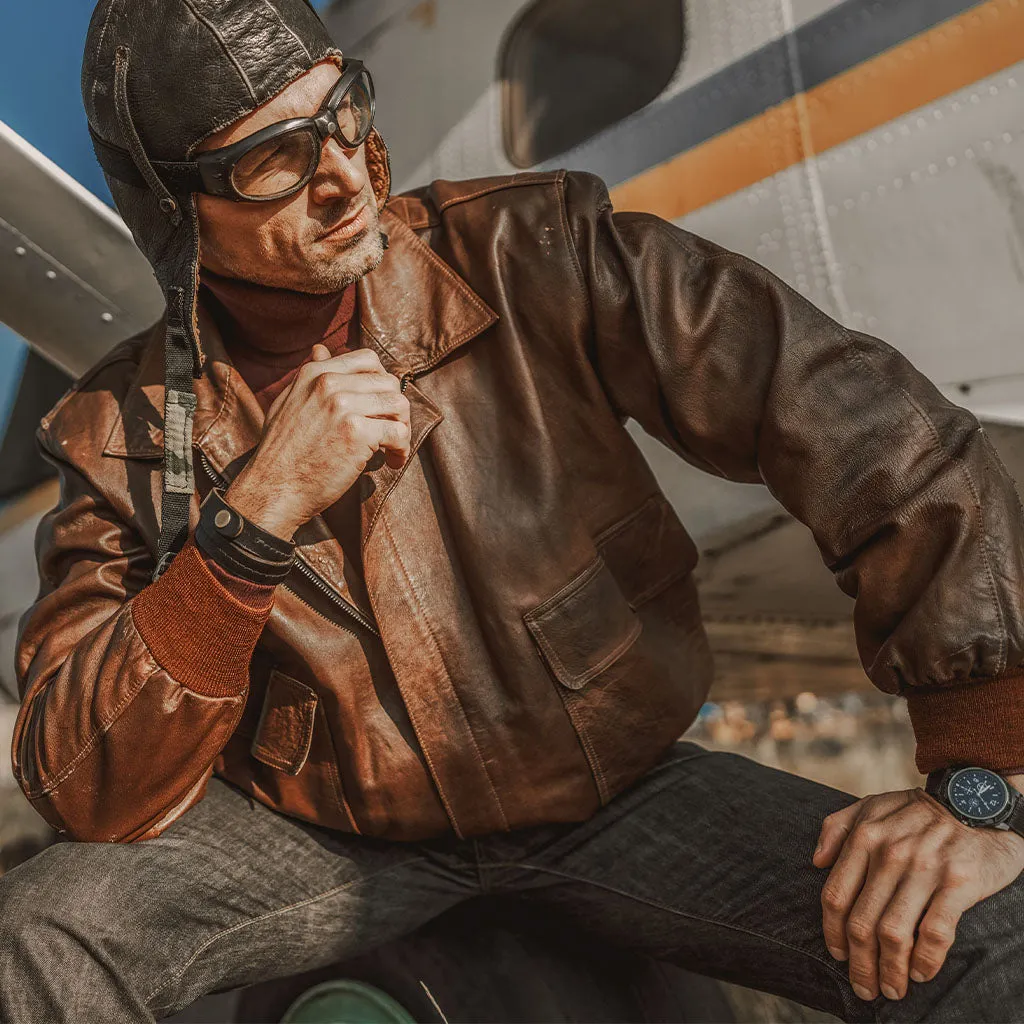 Men's Leather Bomber Jacket | KC Leather Signature Range - Lucas