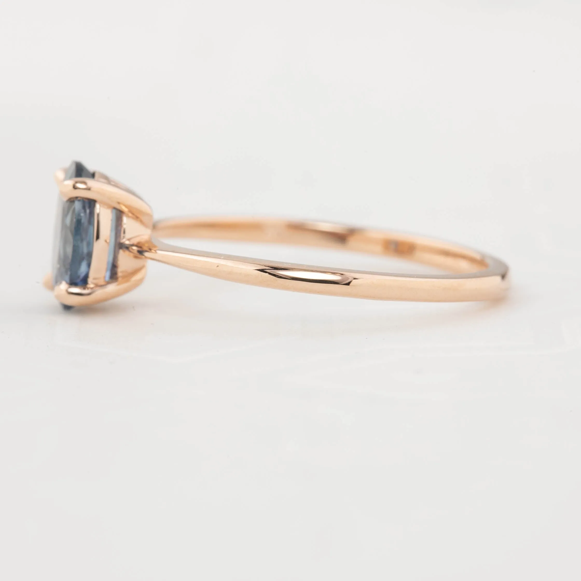 Nina Ring 1.30ct Blue Montana Sapphire, 14k Rose Gold (One of a kind)