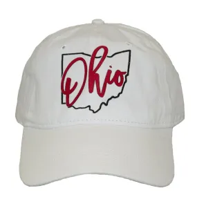 Ohio White Baseball Hat