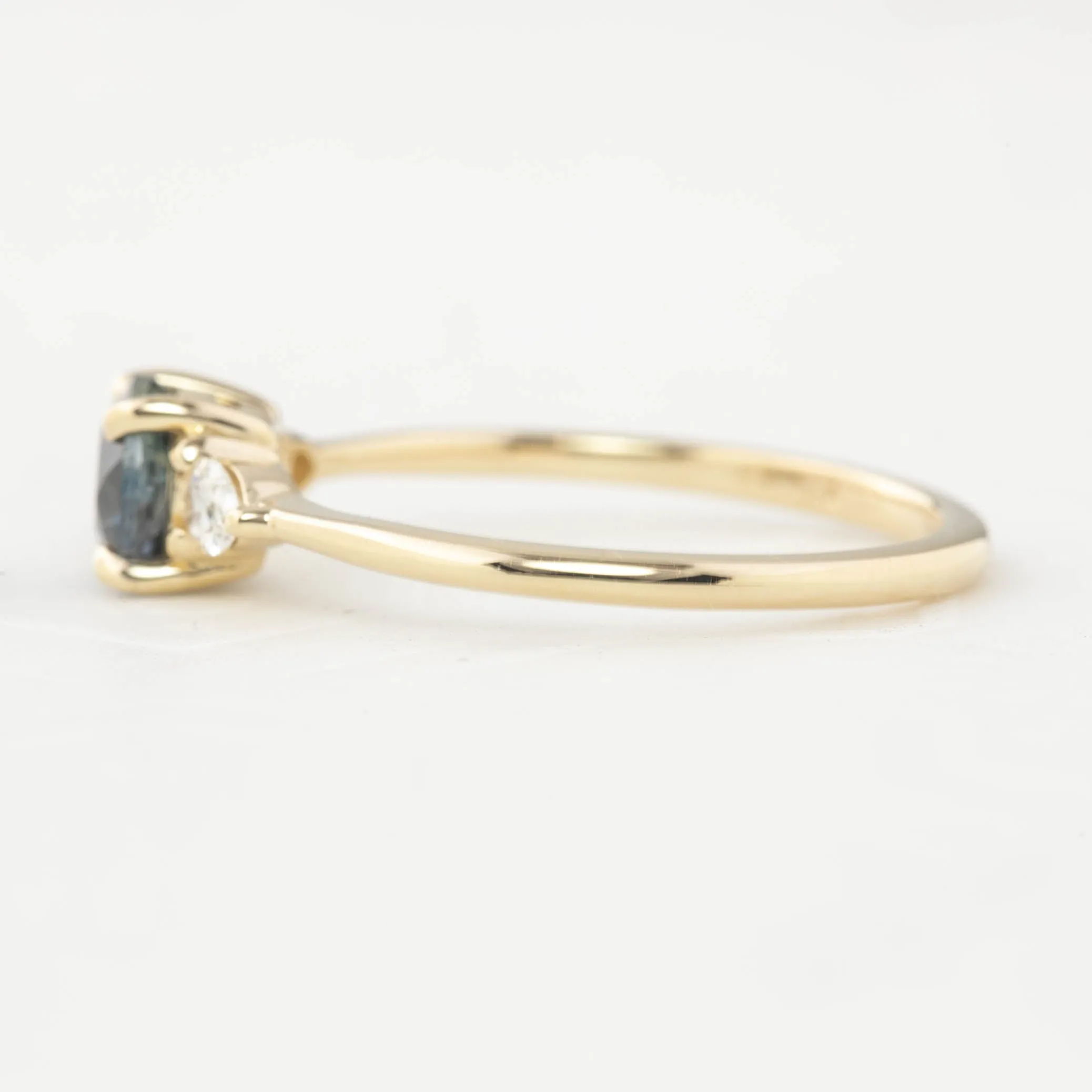 Olivia Ring - 0.93ct Teal Blue Montana Sapphire (One of a kind)