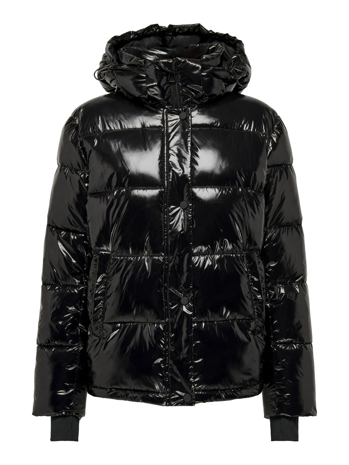 ONLY Lennon Patent Leather Puffer Jacket