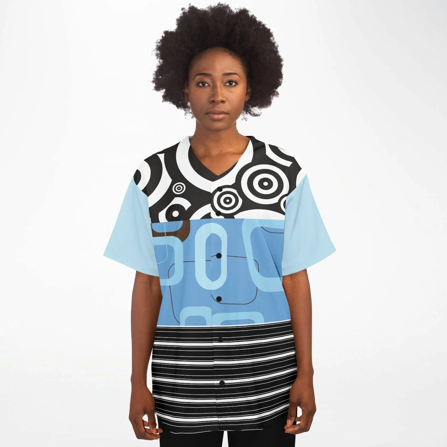 Pacific Palisades Patchwork Button Front Jersey