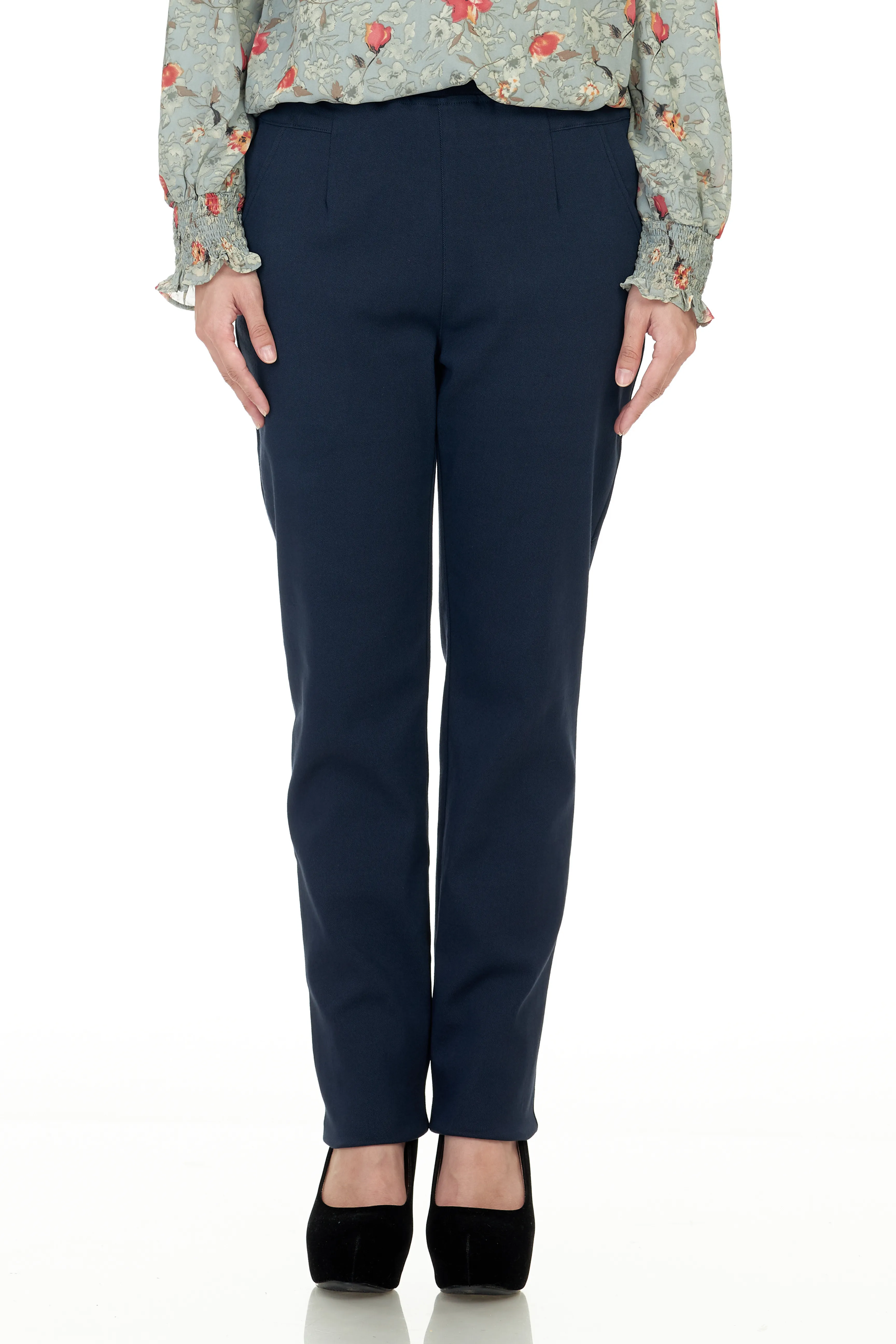 Pant without Zipper (Premium)- Blue