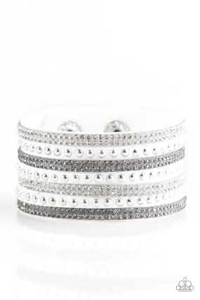 Paparazzi Victory Shine - White Urban Bracelet