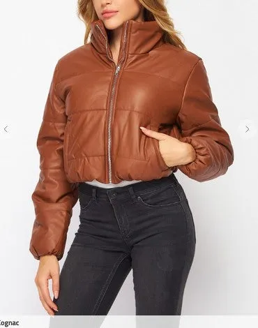 PU Crop Jacket