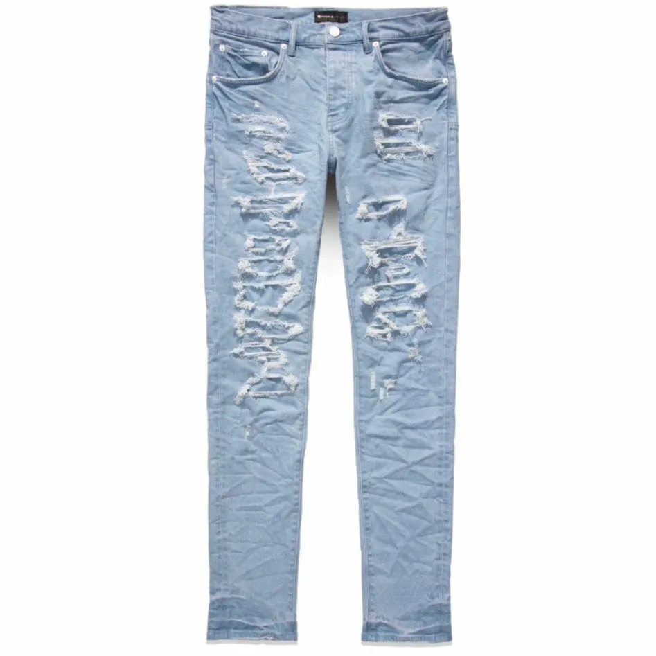 Purple Brand Overdye Blowout Repair Jean (Blue) P001-PBOB323