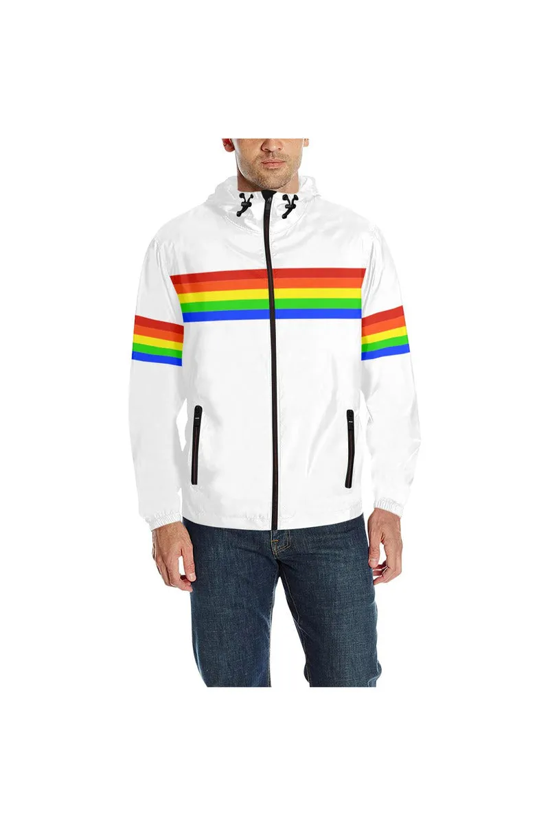 Rainbow Accented Quilted Windbreaker