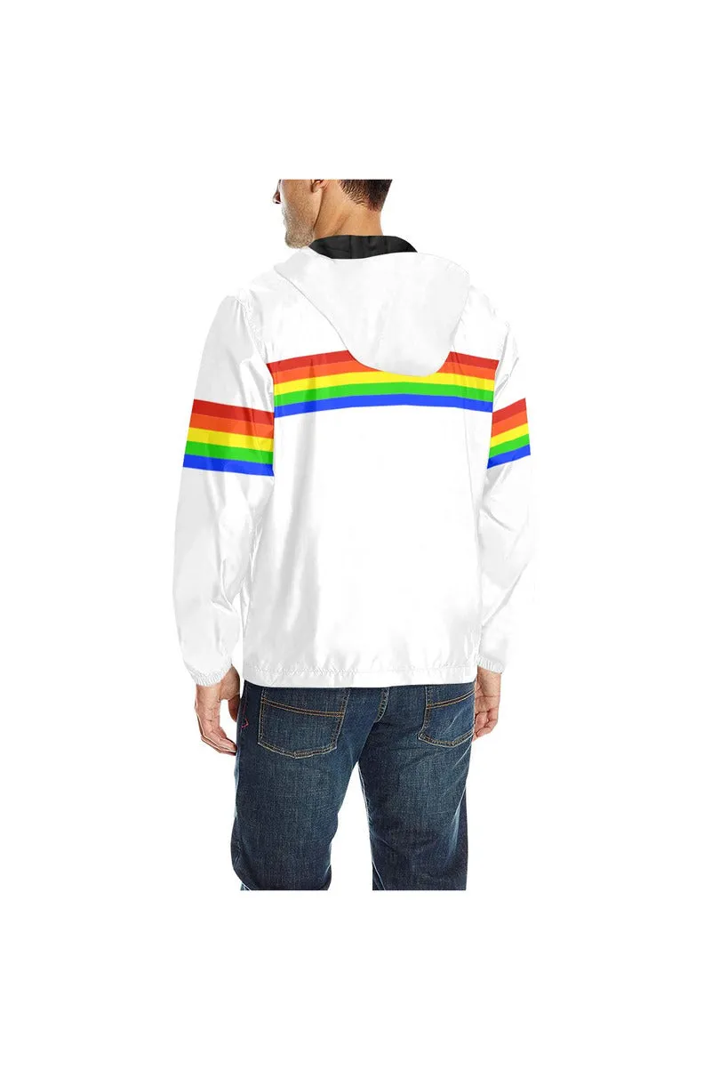 Rainbow Accented Quilted Windbreaker