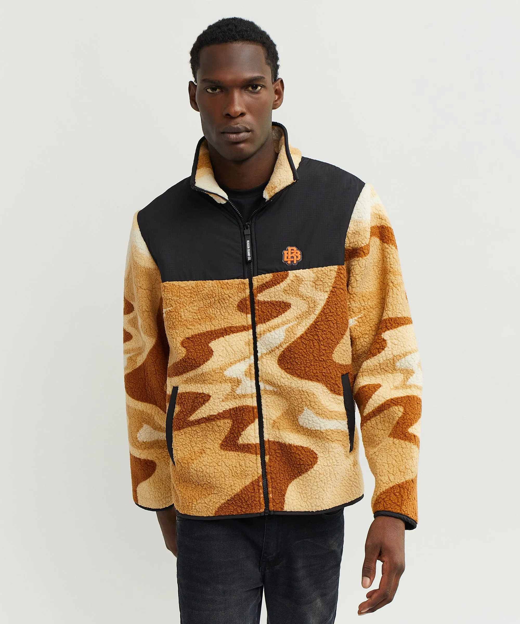 RB Series Sherpa Fleece Zip Up Jacket - Sunset