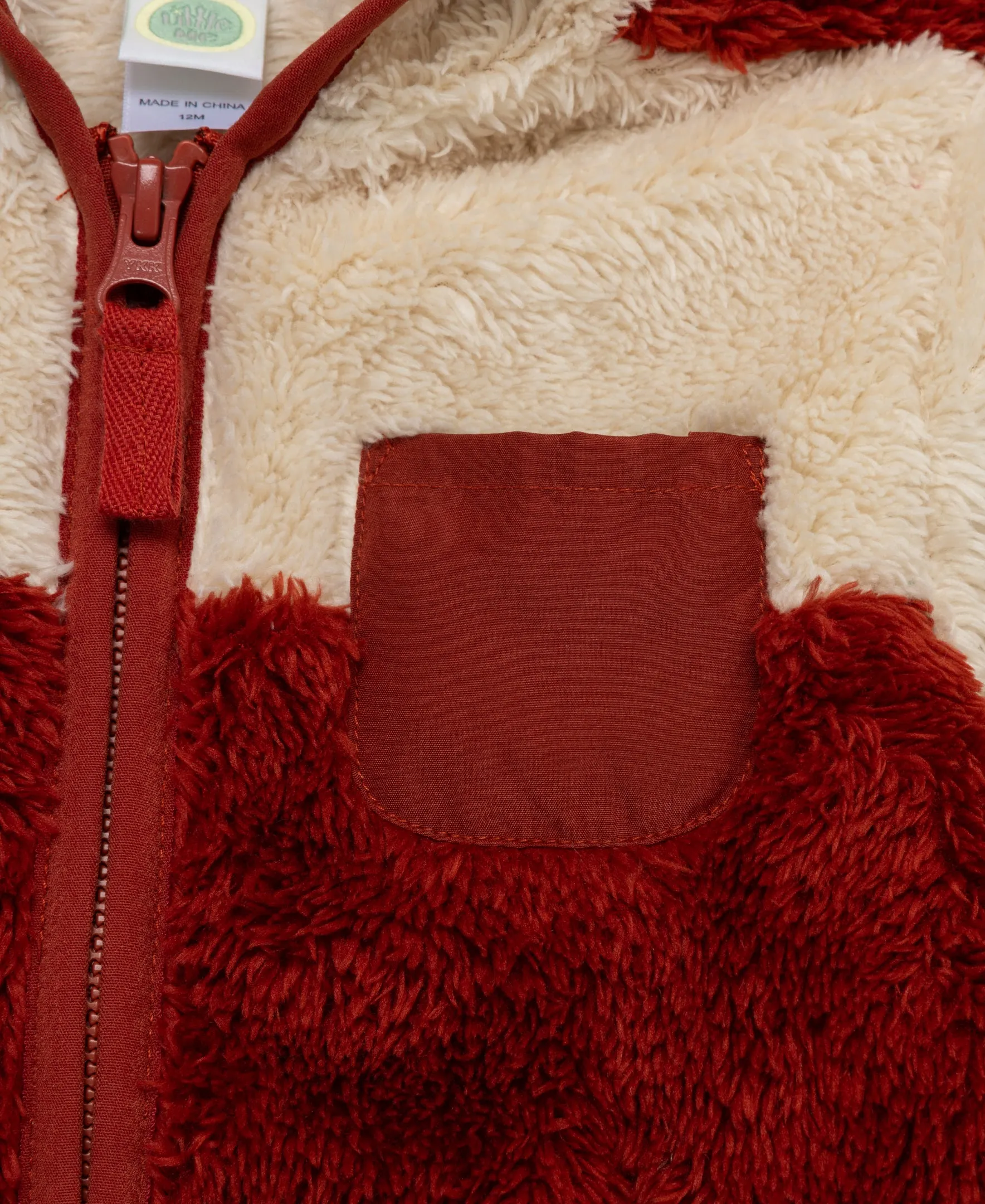 Red Sherpa Jacket Set (12M-24M)