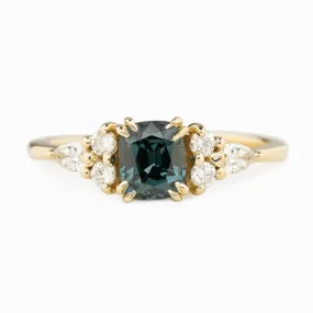 Remi Ring 0.96ct Teal Blue Montana Sapphire, 14K Yellow Gold (One of a kind)