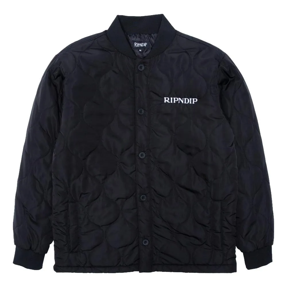 RIPNDIP NERMBOUTINS QUILTED BOMBER JACKET-BLACK