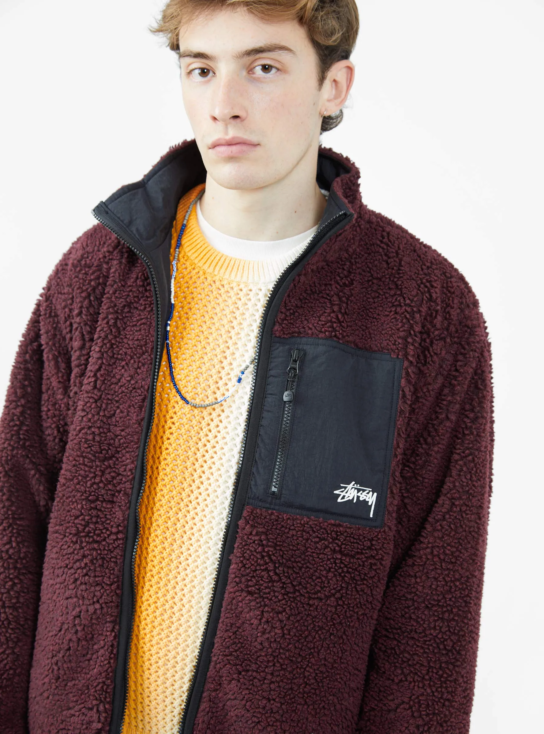 Sherpa Reversible Jacket Burgundy