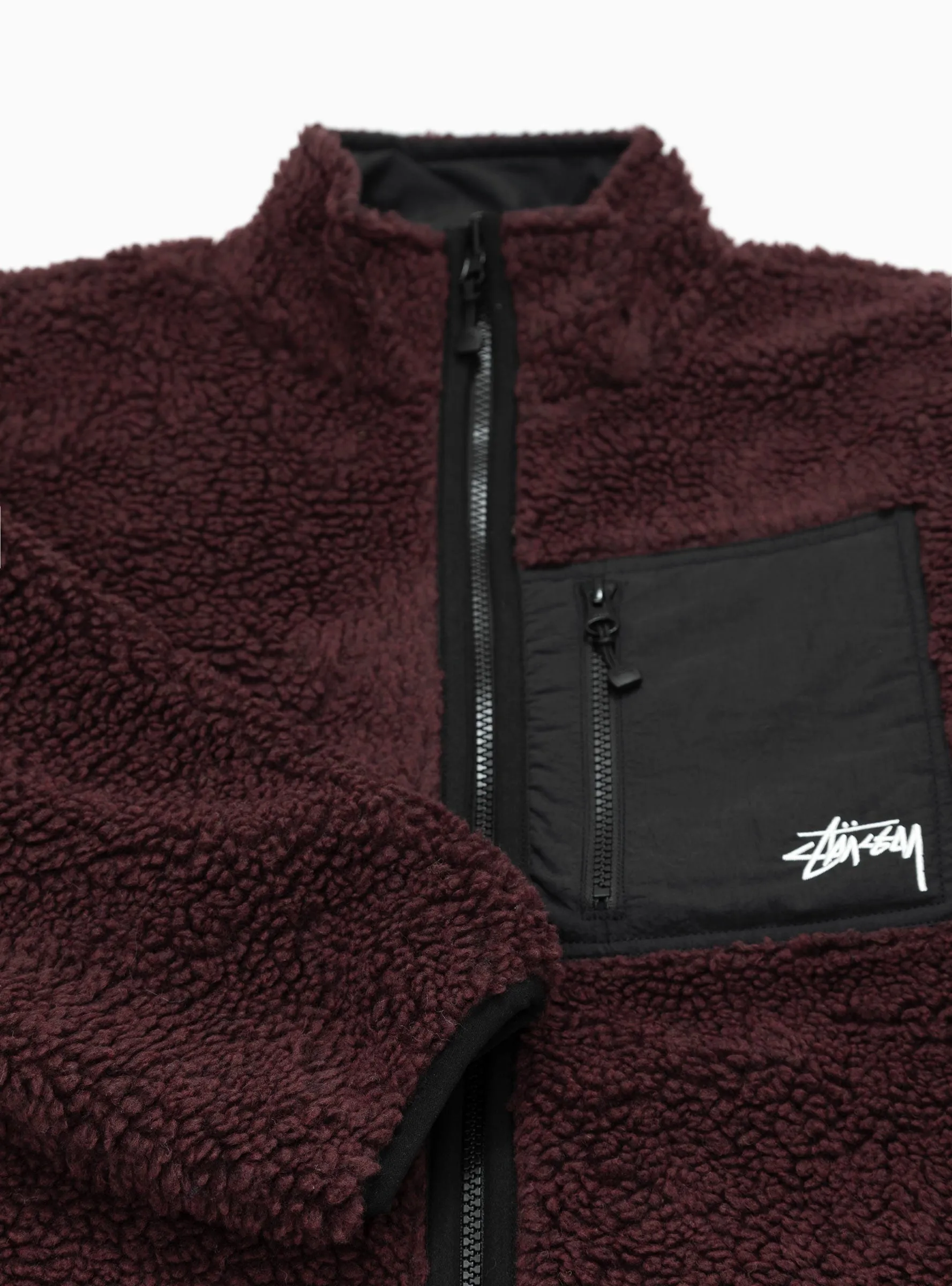 Sherpa Reversible Jacket Burgundy