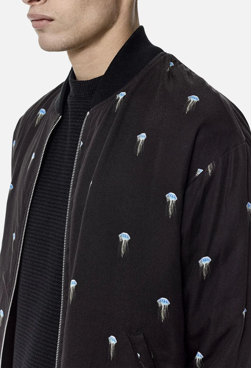 Silk Reversible Bomber / Black