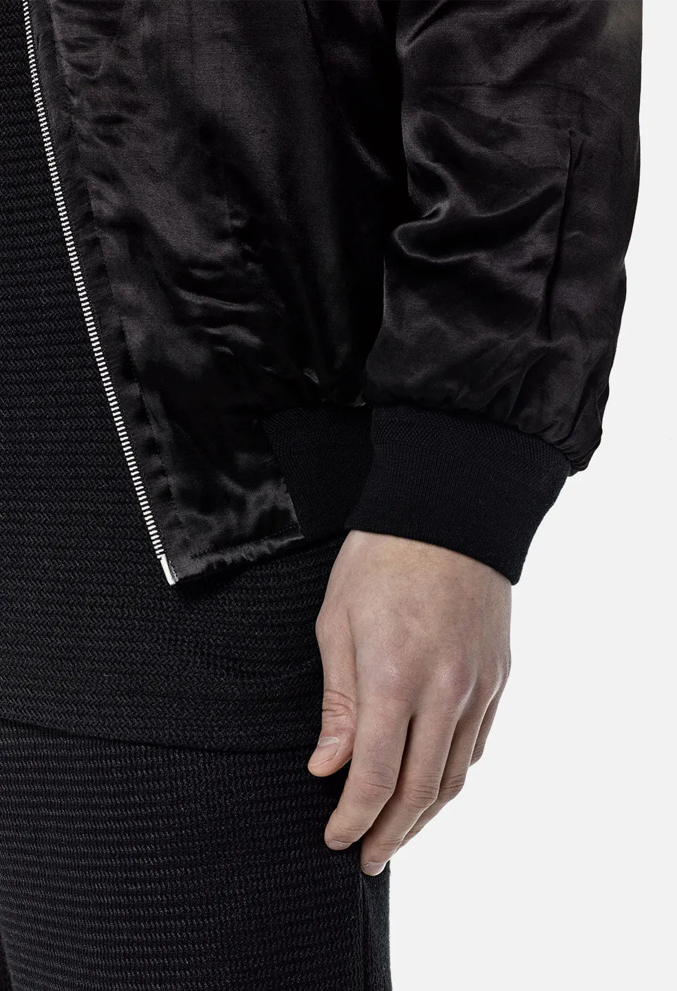 Silk Reversible Bomber / Black