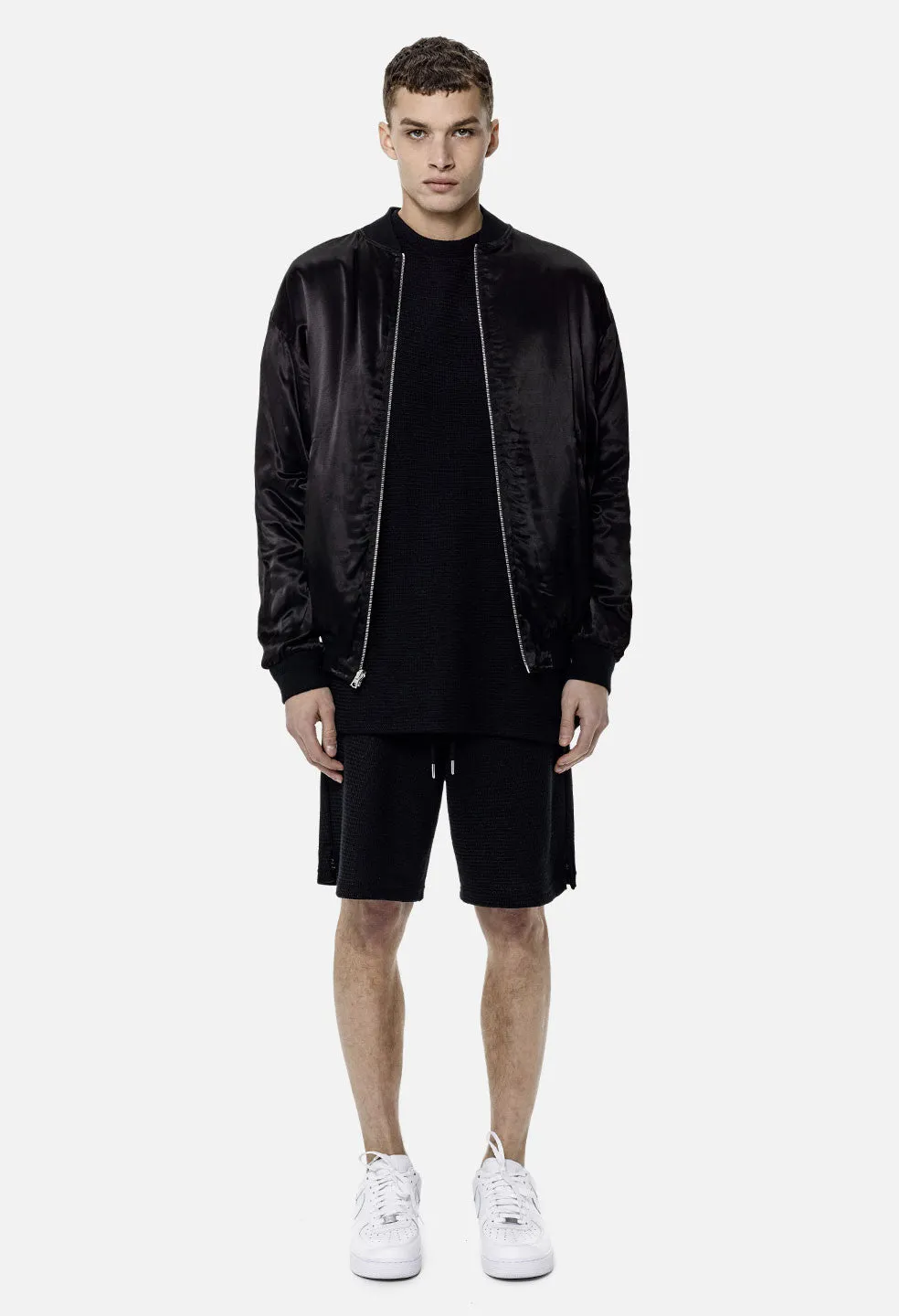 Silk Reversible Bomber / Black