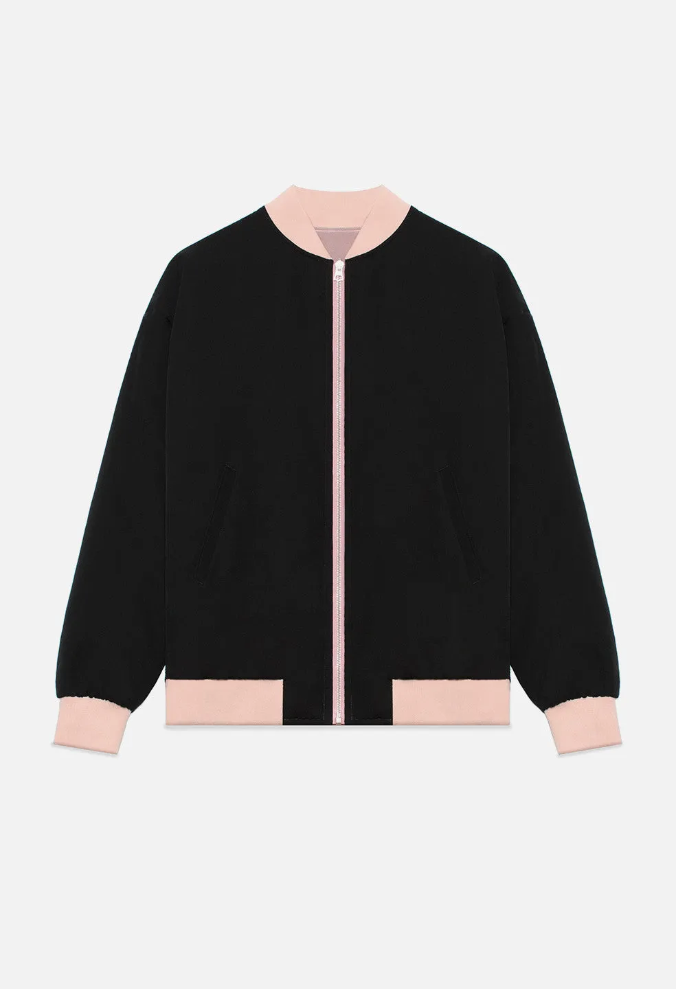 Silk Reversible Bomber / Pink