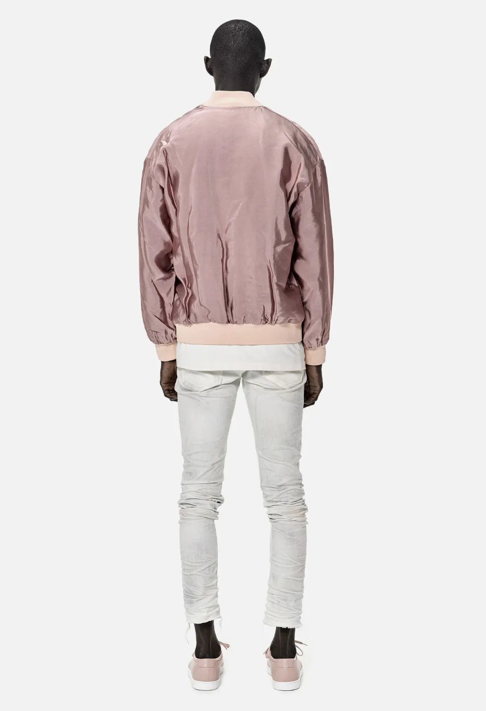 Silk Reversible Bomber / Pink