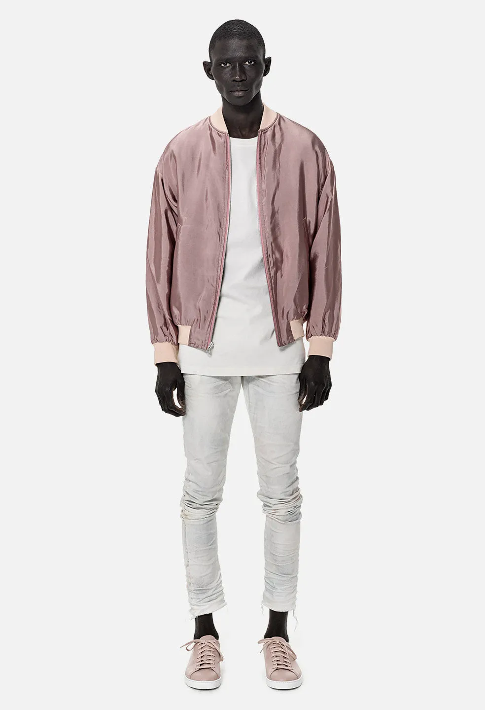 Silk Reversible Bomber / Pink