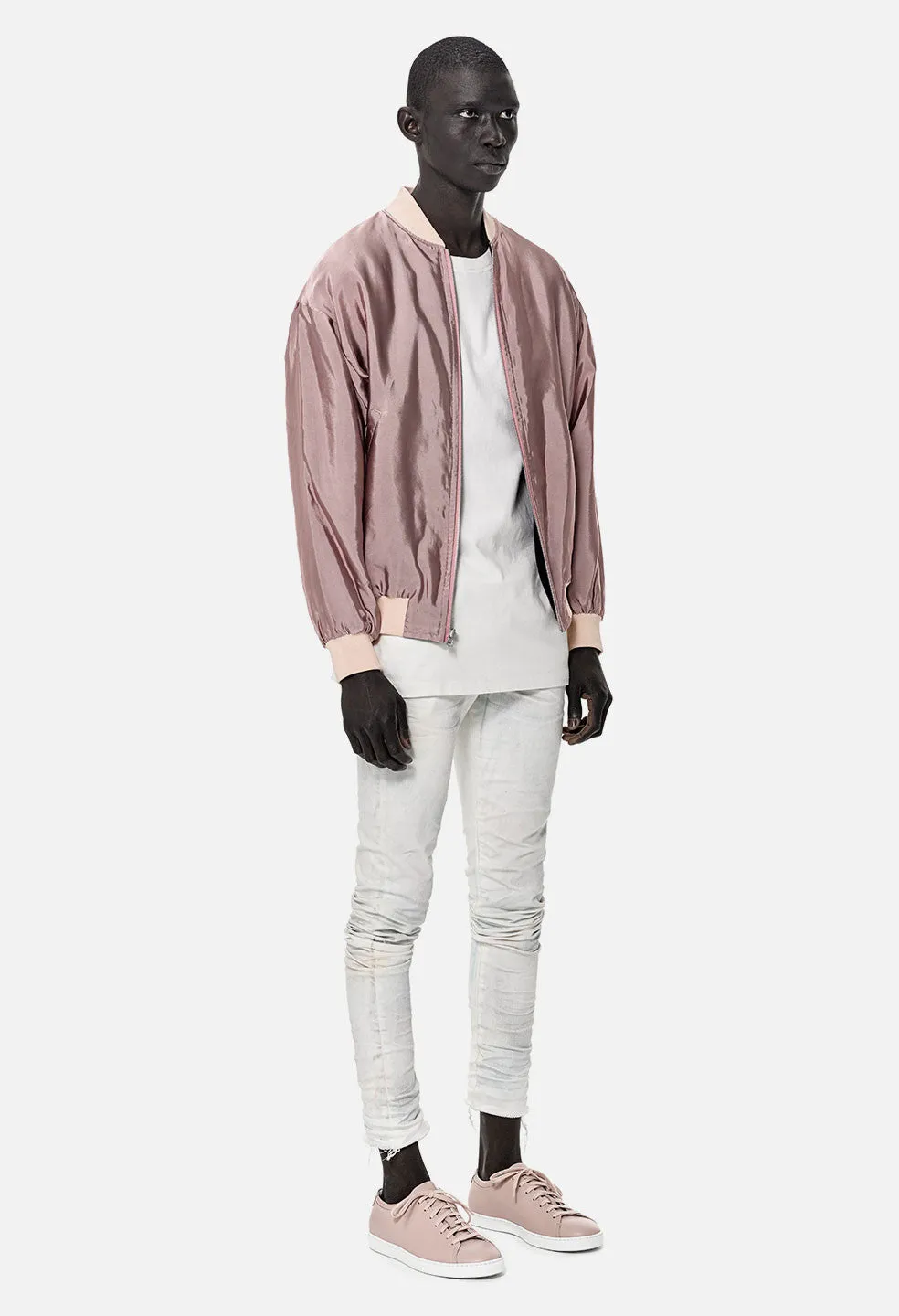 Silk Reversible Bomber / Pink