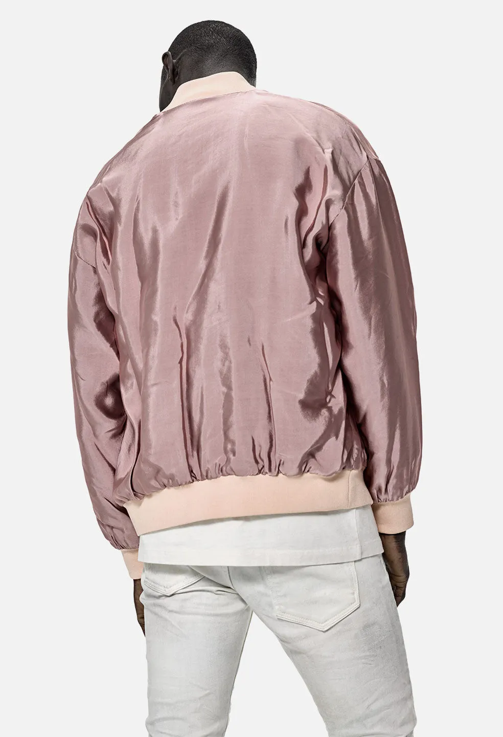 Silk Reversible Bomber / Pink