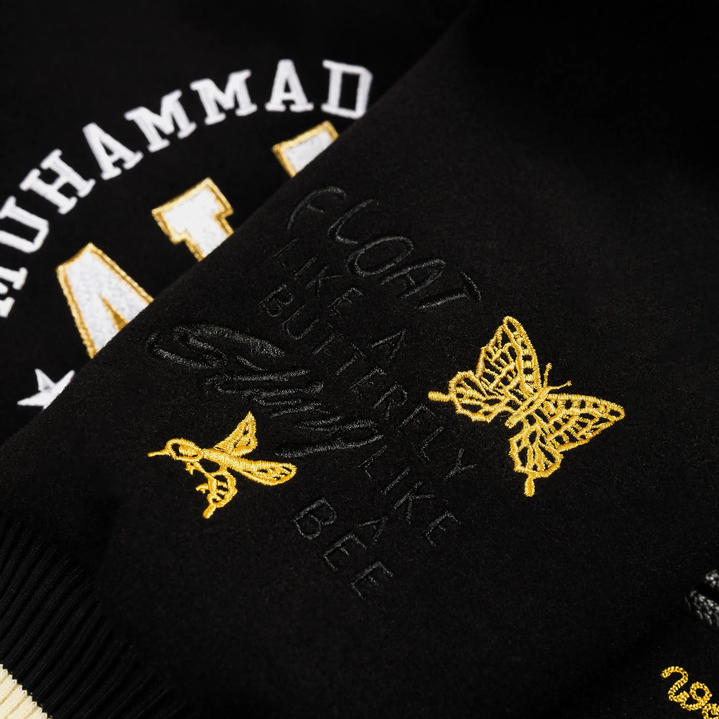 SP x Muhammad Ali Varsity Mens Jacket (Black/Gold)