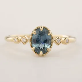 Stella Ring - 1ct Blue Montana Sapphire (One of a kind)