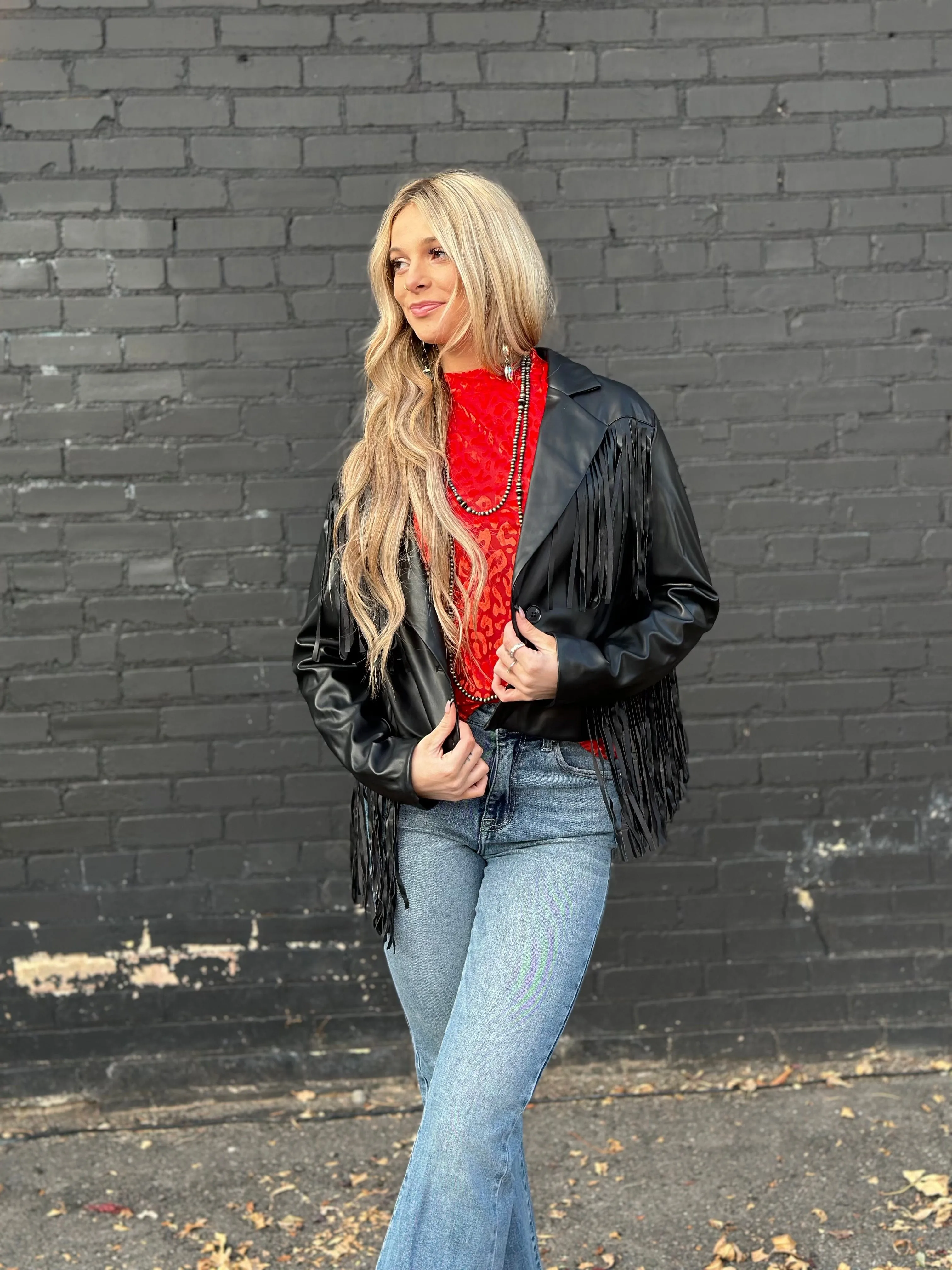 The Biker Babe Fringe Jacket