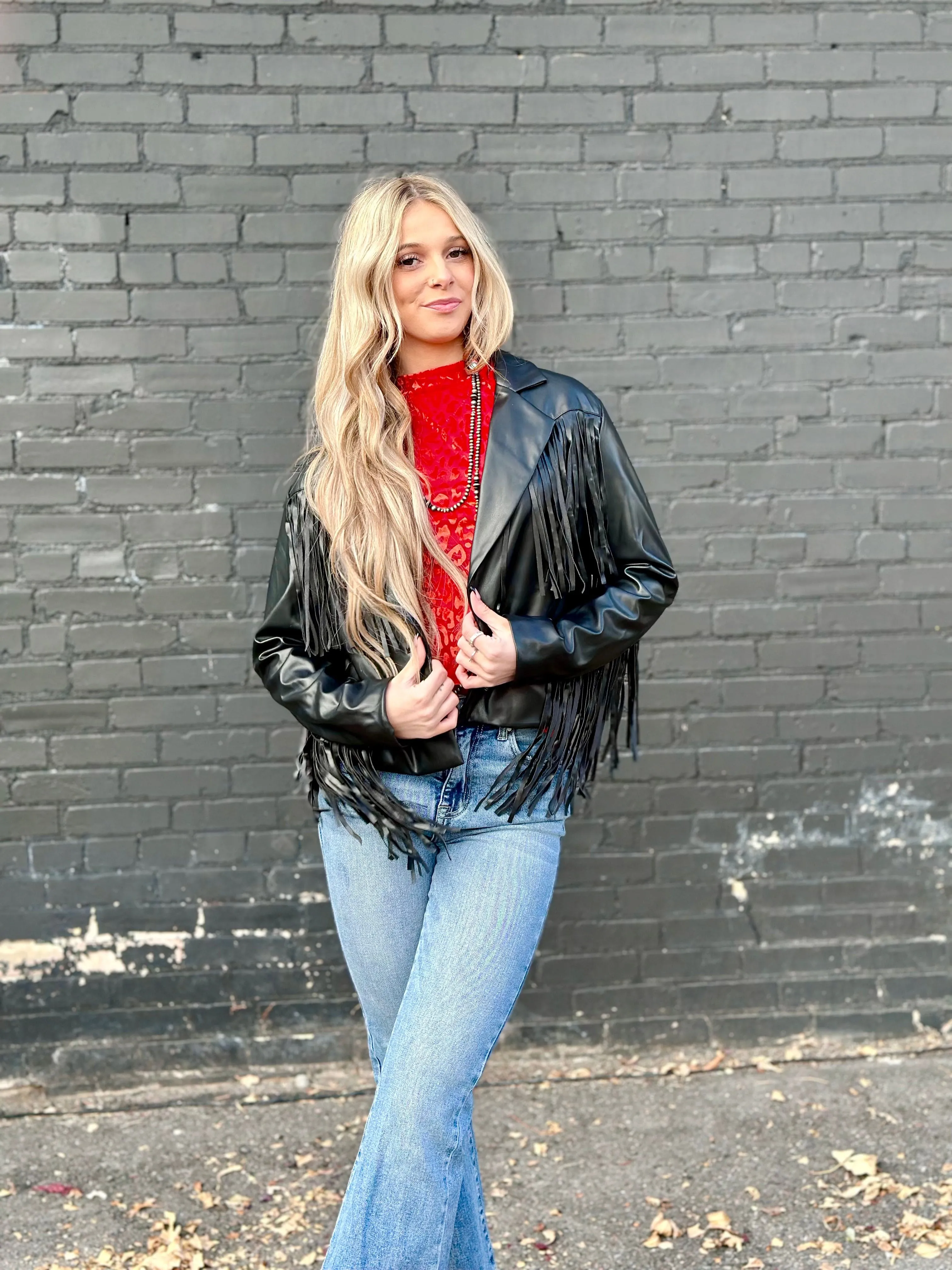 The Biker Babe Fringe Jacket