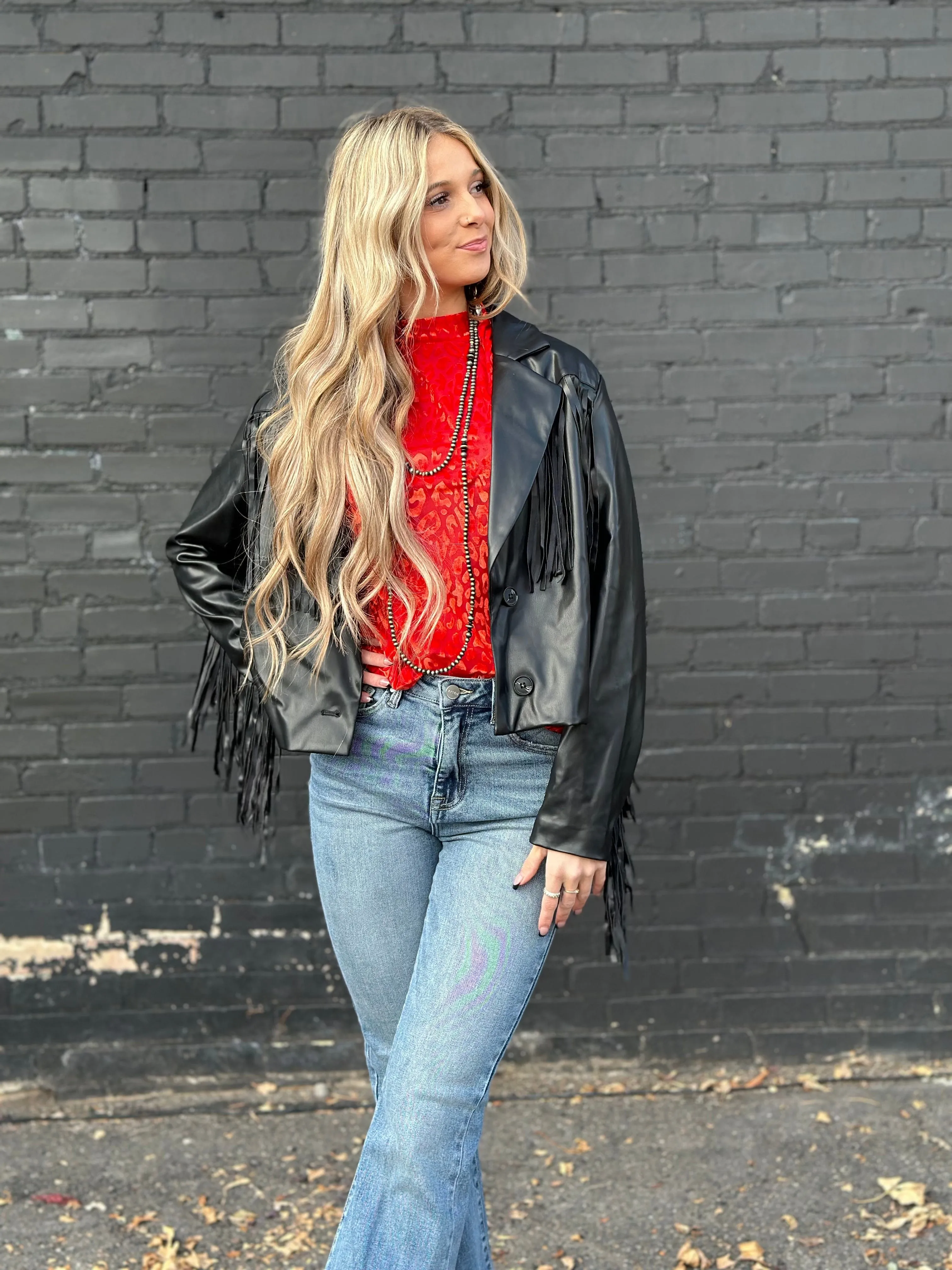 The Biker Babe Fringe Jacket