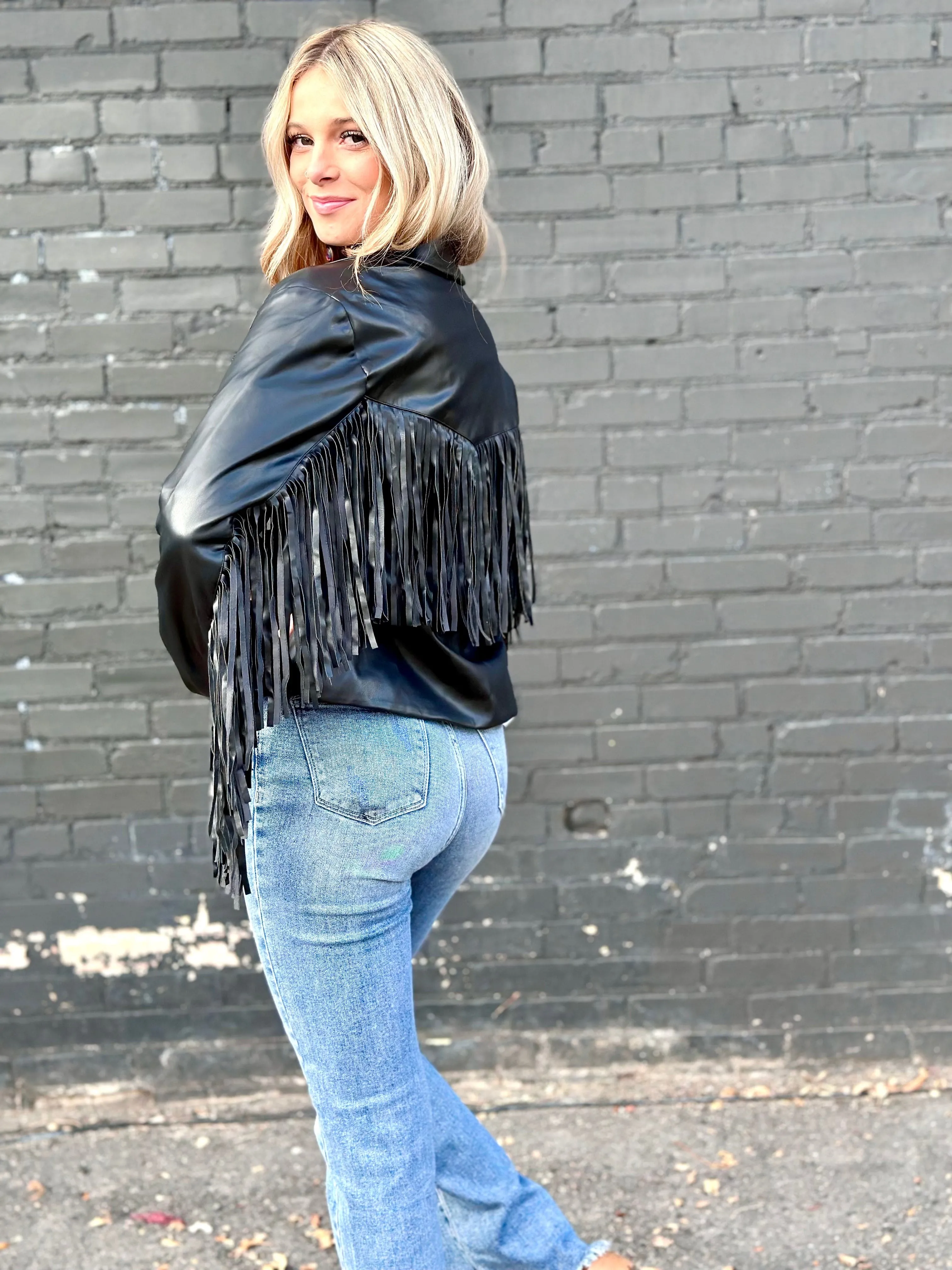 The Biker Babe Fringe Jacket