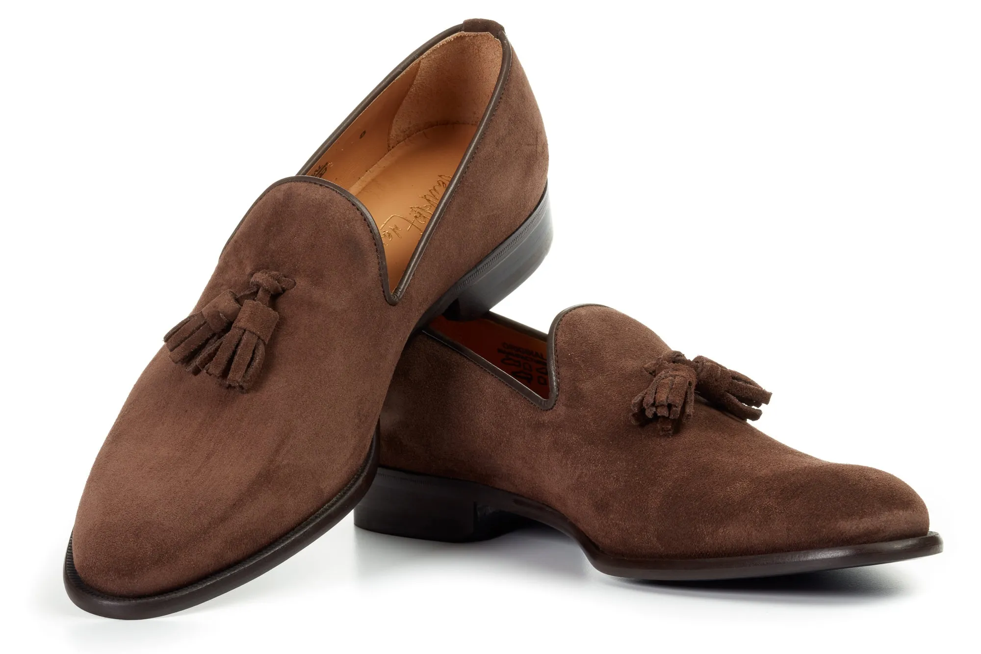 The Chaplin Tassel Loafer - Cafe Suede