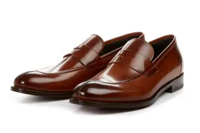 The Redford Split-Toe Penny Loafer - Havana Brown