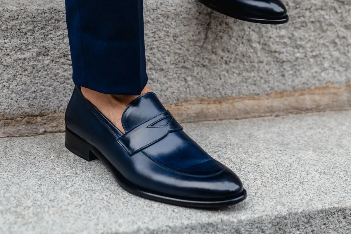 The Stewart Penny Loafer - Midnight Blue