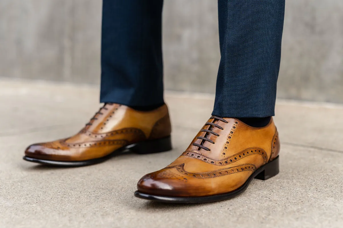 The West II Wingtip Oxford - Tobacco