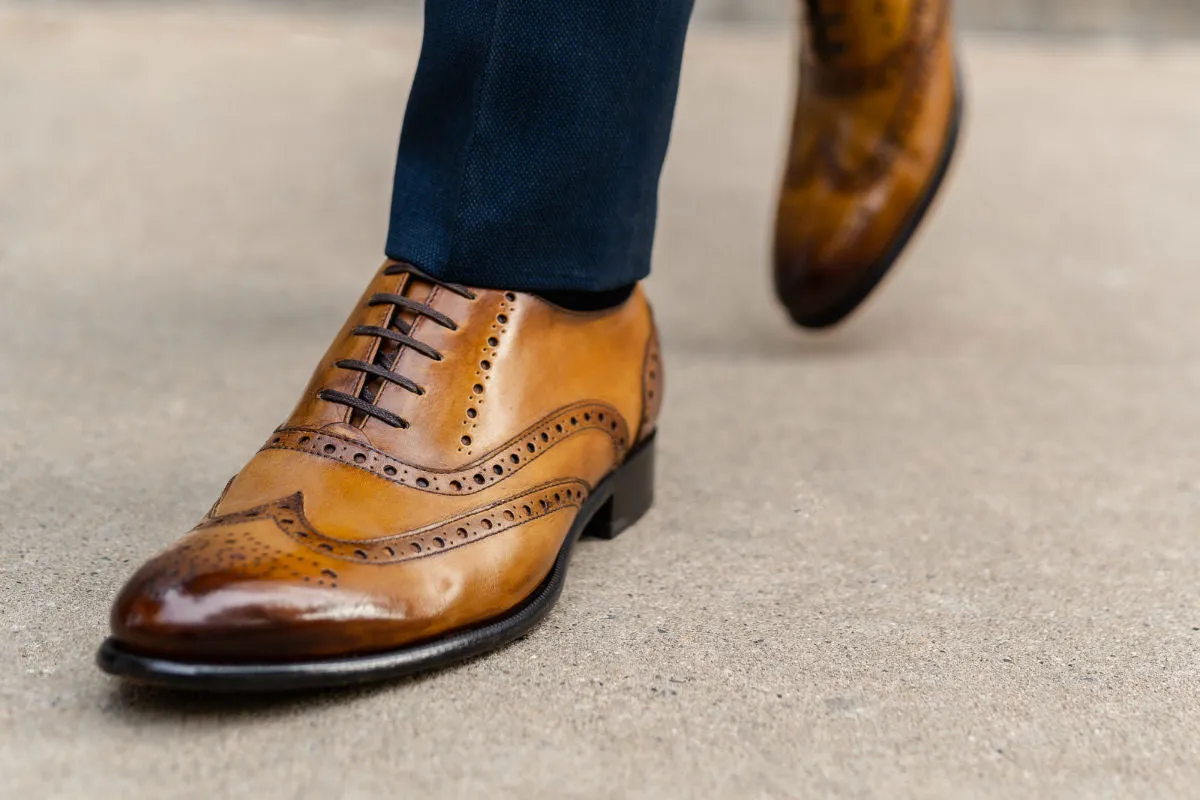 The West II Wingtip Oxford - Tobacco