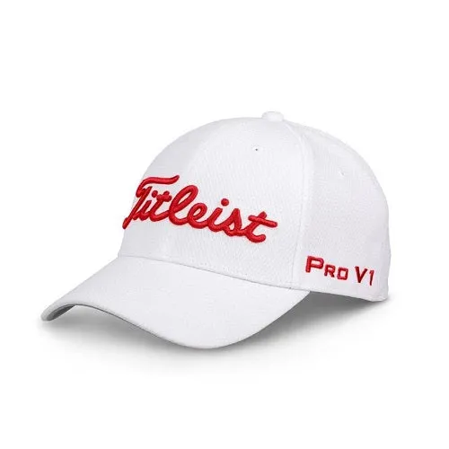 Titleist Golf Tour Elite Fitted Hat - White/Red