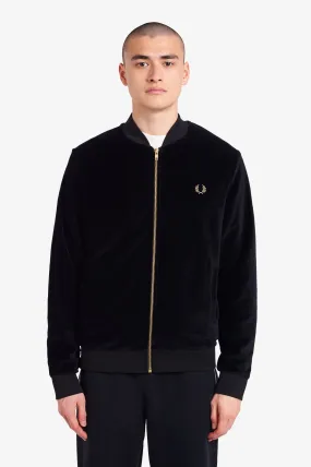 Velour Bomber Jacket