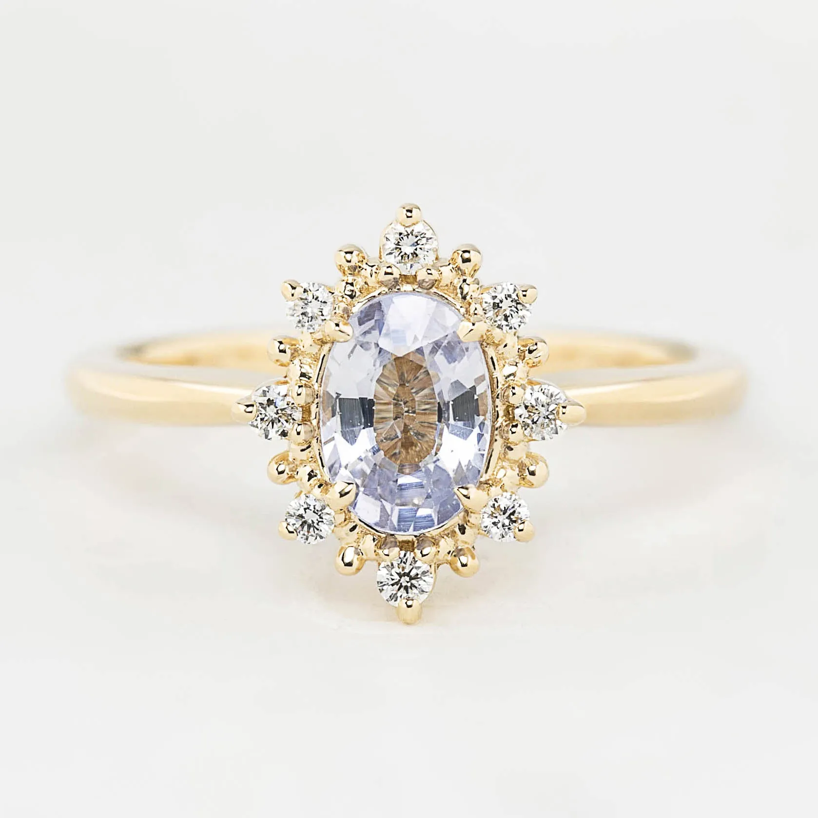 Victoria Ring 0.91ct Light Blue Ceylon Sapphire (One of a kind)