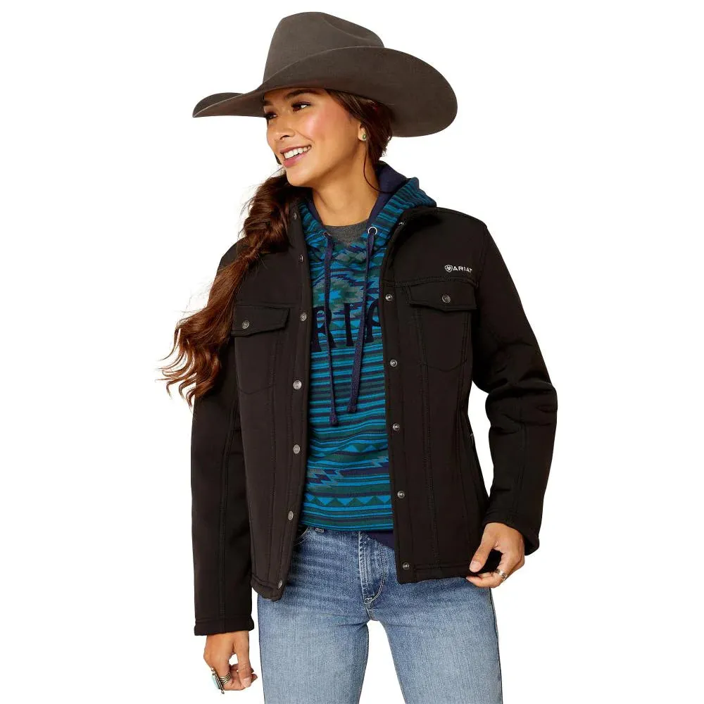 Women's Ariat Berber Back Softshell Black Jacket