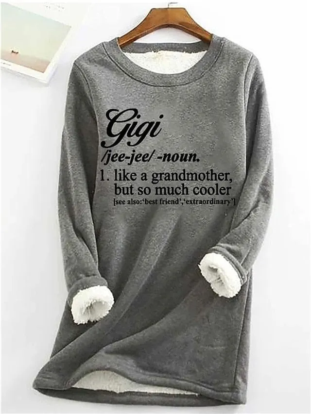 Women's Cozy Sherpa Fleece Lined Sweatshirt Pullover for Fall & Winter Casual Style