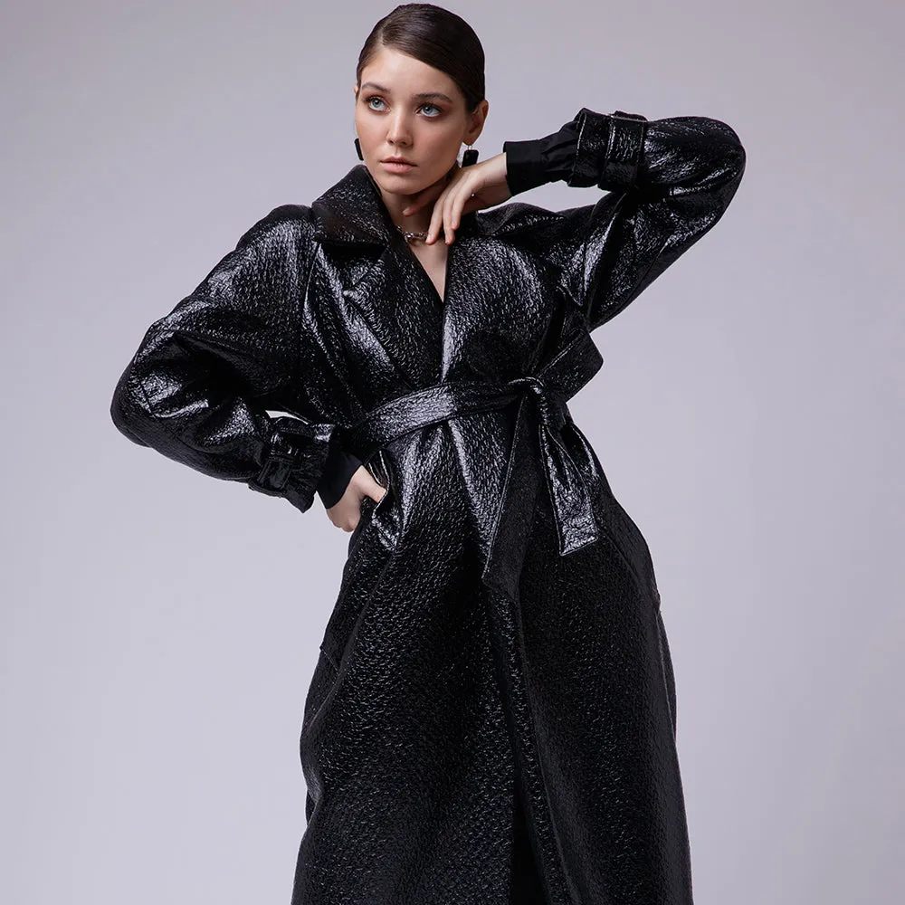 Women's Long Leather Coat | KC Leather Signature Range - Sabrina