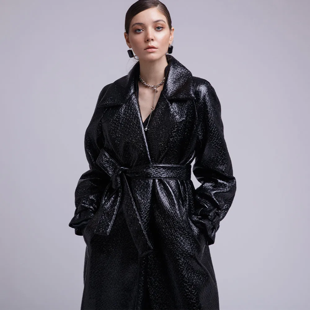 Women's Long Leather Coat | KC Leather Signature Range - Sabrina