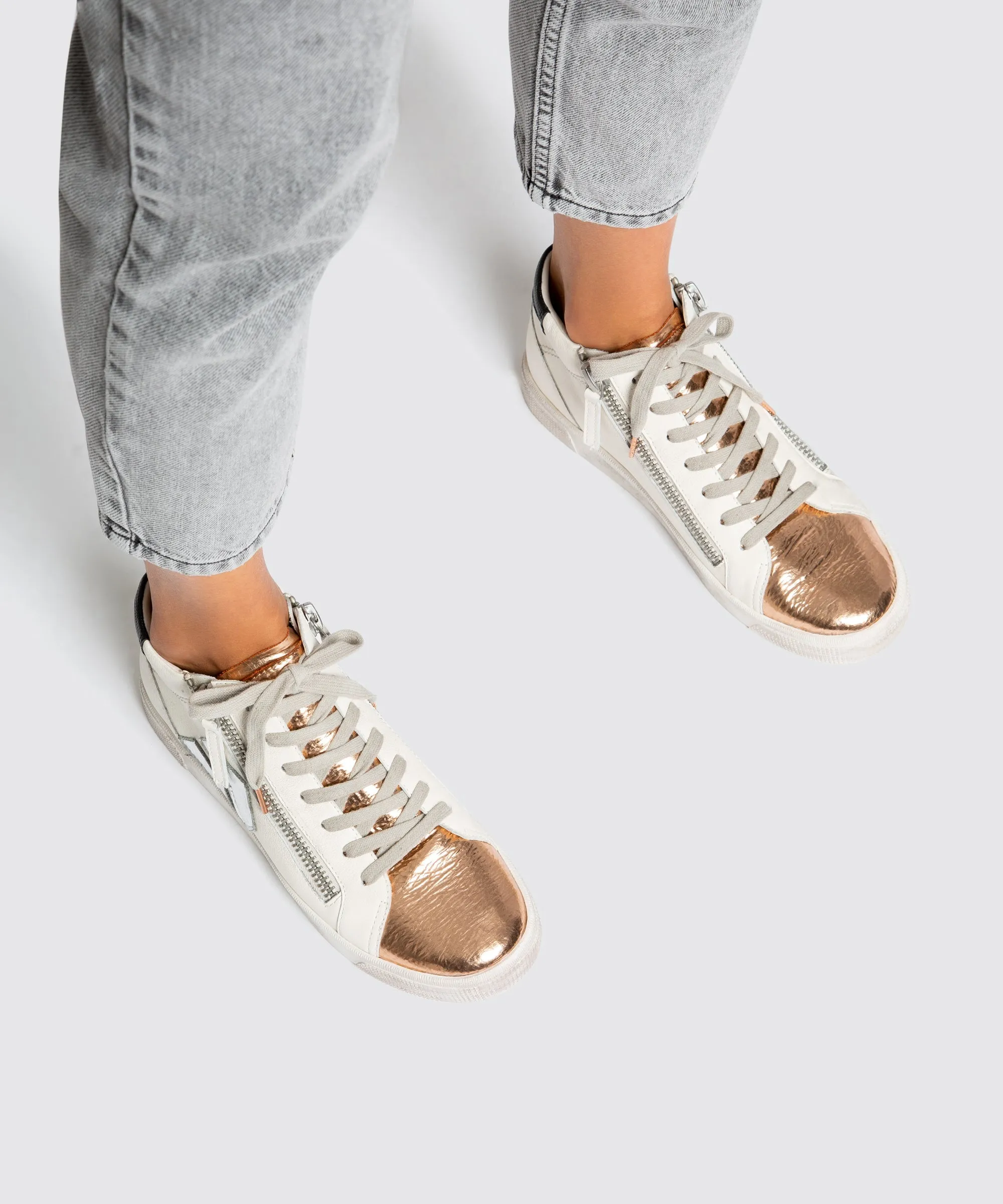 ZONYA SNEAKERS COPPER WHITE re:vita